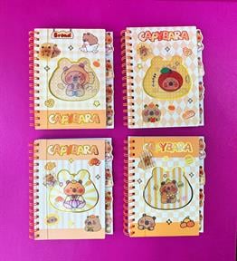 Capybara Hologram Kapak Defter x8