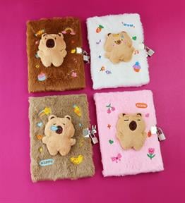 Capybara Peluş Kapaklı Defter x4
