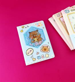 Capybara Sulu Kapaklı Defter x4