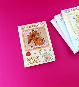 Capybara Sulu Kapaklı Defter x4