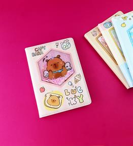 Capybara Sulu Kapaklı Defter x4