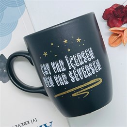 Çay Var İçersen Ben Var Seversen Black Printed Mug