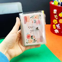 Çiçek Gibisin Tasarımlı Kalemli PP Mini Çanta Defter