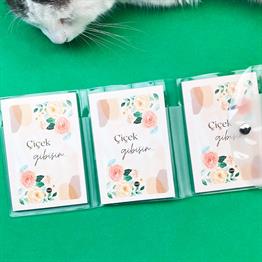 Çiçek Gibisin Tasarımlı Kalemli PP Mini Çanta Defter