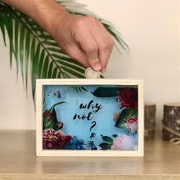 Flower Wooden Money Box