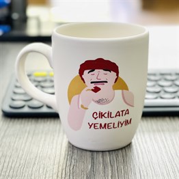 Çikilata Yemeliyim White Printed Mug