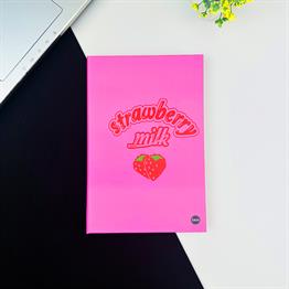 Çilek Tasarımlı Lastikli Defter