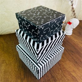 Line Design Gift Box - 3 Pcs Set