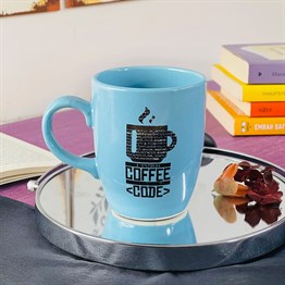 Coffee Code Blue Printed Mug