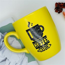 Coffee Code Yellow Printed Mug