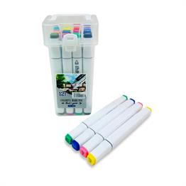 Colorful Çift Taraflı 12li Marker Kalem Set