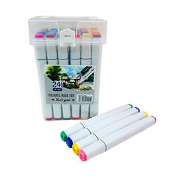 Colorful Çift Taraflı 24lü Marker Kalem Set