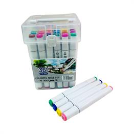 Colorful Çift Taraflı 36lı Marker Kalem Set