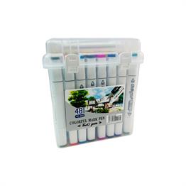 Colorful Çift Taraflı 48li Marker Kalem Set