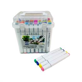 Colorful Çift Taraflı 48li Marker Kalem Set