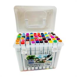 Colorful Çift Taraflı 60lı Marker Kalem Set