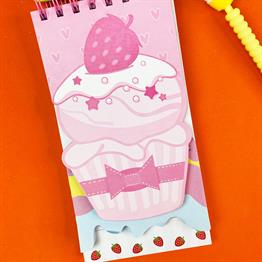 Cupcake Tasarımlı Kabartmalı Defter