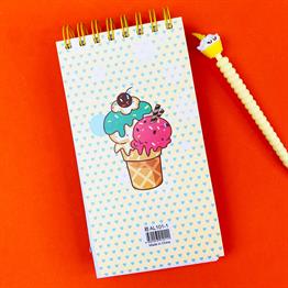 Cupcake Tasarımlı Kabartmalı Defter