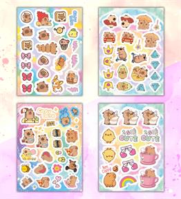 Cute Baby My DIY Sticker Book 24 * 17 cm 16 Sayfa Özel Tasarım Rengarenk Sticker Kitabı