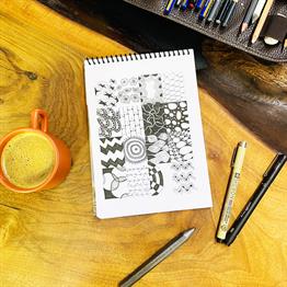 Dalga Tasarımlı A5 Sketch Book - Eskiz Defteri