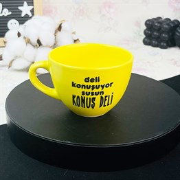 Deli Konuşuyor Susun Sarı Çay Fincanı Toptan