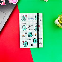 Dino Lovely Kawai Tasarımlı Lastikli Defter