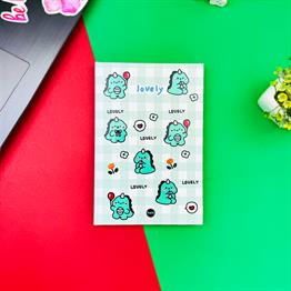 Dino Lovely Kawai Tasarımlı Lastikli Defter