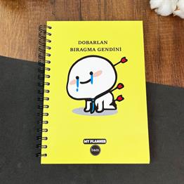 Dobarlan Bıragma Gendini Tasarımlı Çizgili Spiralli Defter 