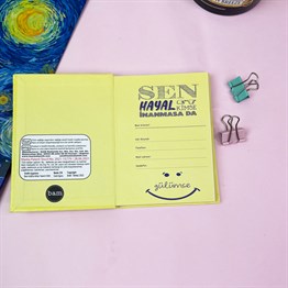 Dobarlan Bıragma Gendini Tasarımlı Sert Kapaklı Lastikli Mini Defter