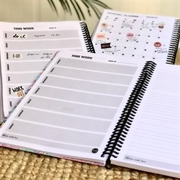 Dondurma Unicorn Tasarımlı Sert Kapaklı Lastikli Sprelli Tarihsiz Akademik Haftalık Planlayıcı