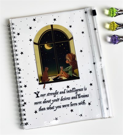 Dream Tasarımlı Çanta Kapaklı Defter 