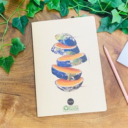 Dünya Art Tasarımlı Geri Dönüşümlü Kraft Defter