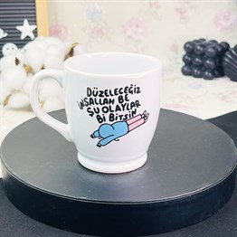 Düzelicez İnşallah Be Tasarımlı Filtre Kahve Fincanı