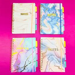 Ebruli Tasarımlı 4 Bölmeli Haftalık Planlayıcı Defter