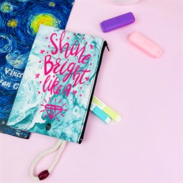 Shine Bright Like A Cloth Pencil Case