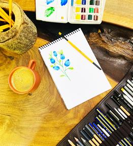 Face Art Tasarımlı A5 Sketch Book - Eskiz Defteri