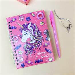 Flamingo Tasarımlı Kilitli Günlük Defter Ve Kalem Set