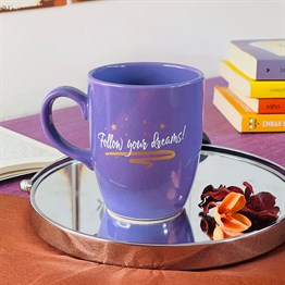 Follow Your Dreams Purple Printed Mug