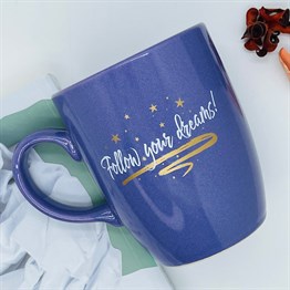 Follow Your Dreams Purple Printed Mug