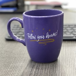 Follow Your Dreams Purple Printed Mug