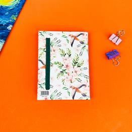Follow Your Dreams Çiçek Tasarımlı Sert Kapaklı Mini Defter