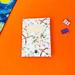 Follow Your Dreams Çiçek Tasarımlı Sert Kapaklı Mini Defter