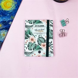 Follow Your Dreams Tasarımlı Sert Kapaklı Lastikli Mini Defter
