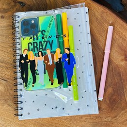 Friends Tasarımlı Çanta Kapaklı Spiralli Defter