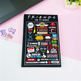 Friends Tasarımlı Kalın Kitap Görünümlü Defter