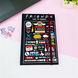 Friends Tasarımlı Kalın Kitap Görünümlü Defter