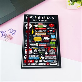 Friends Tasarımlı Kalın Kitap Görünümlü Defter