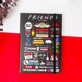 Friends Tasarımlı Lastikli Defter