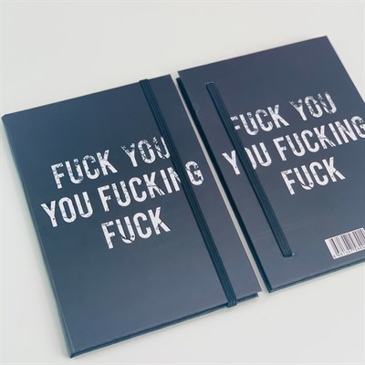 Fuck You Tasarımlı Lastikli Defter