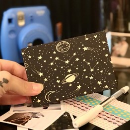 Galaxy Mini Photo Album w/Stickers